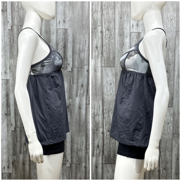 ⭐️Lululemon Rehearsal Tank in Black / White Coal Tinted Canvas Super [1706] - Picture 2 of 8